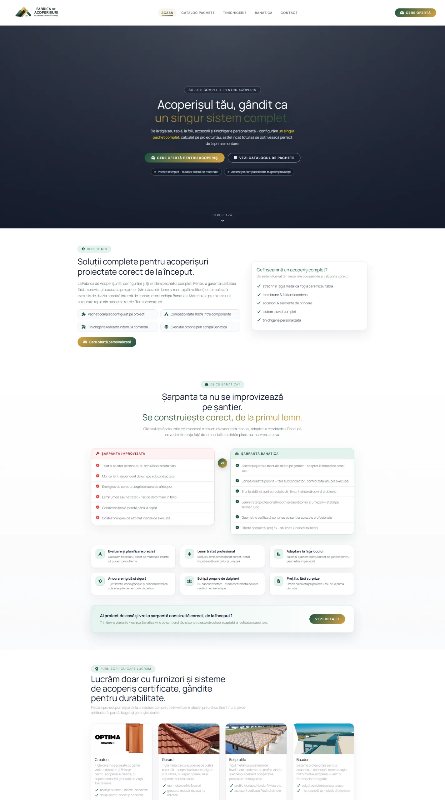 Screenshot Fabrica de Acoperisuri